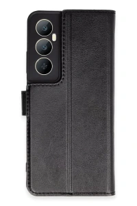 Realme C65 Kılıf Trend S Plus Kapaklı Kılıf - Siyah