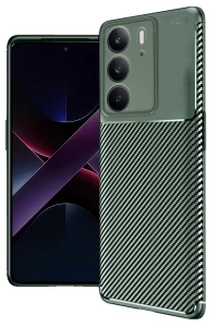Realme C75 4G Auto Focus Karbon Kapak - Koyu Yeşil