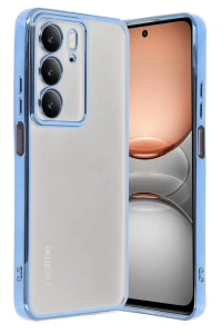 Realme C75 4G Kılıf Lensli Silikon - Açık Mavi
