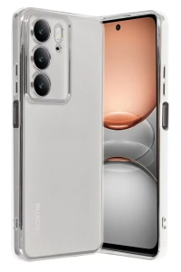 Realme C75 4G Kılıf Lensli Silikon - Gümüş