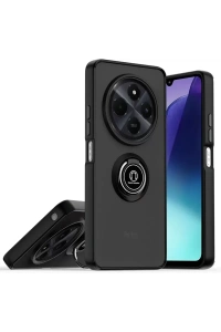 Realme C75 4G Kılıf Montreal Yüzüklü Silikon Kapak - Siyah