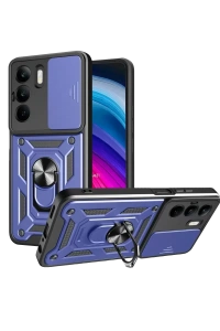 Realme C75 4G Kılıf Pars Lens Yüzüklü Silikon - Lacivert
