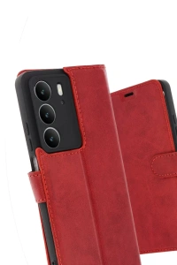 Realme C75 4G Trend S Plus Kapaklı Kılıf - Kırmızı