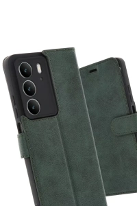 Realme C75 4G Trend S Plus Kapaklı Kılıf - Koyu Yeşil