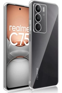 Realme C75 Kılıf Lüx Şeffaf Silikon
