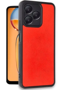 Realme Note 50 4G Kılıf Aras Deri Kapak - Kırmızı