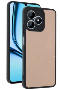 Realme Note 50 4G Kılıf Aras Deri Kapak - Pudra