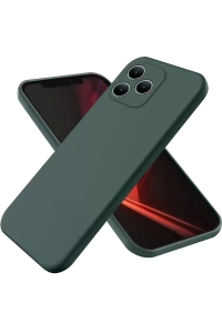 Realme Note 50 4G Kılıf First Silikon - Koyu Yeşil