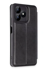Realme Note 50 4G Kılıf Flip Cover - Siyah