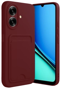 Realme Note 60 Kelvin Kartvizitli Silikon - Bordo