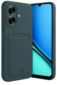 Realme Note 60 Kelvin Kartvizitli Silikon - Koyu Yeşil