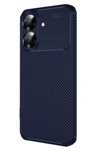 Realme Note 60 Kılıf Auto Focus Karbon Kapak - Lacivert