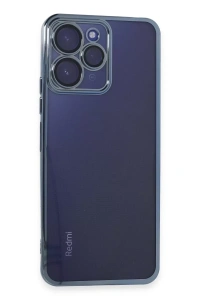 Redmi 12 Kılıf Lensli Silikon - Açık Mavi
