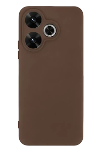 Redmi 13 4G Kılıf First Silikon - Kahverengi