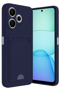 Redmi 13 4G Kılıf Kelvin Kartvizitli Silikon - Lacivert
