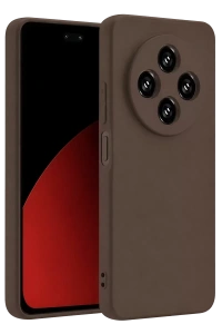Redmi 14C Kılıf First Silikon - Kahverengi