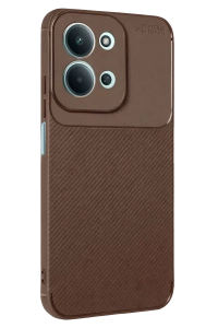 Redmi 15C 5G Auto Focus Karbon Kapak - Kahverengi