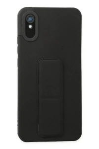 Redmi 9A Kılıf Mega Standlı Silikon - Siyah