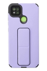 Redmi 9C Kılıf Mega Standlı Silikon - Lila