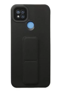 Redmi 9C Kılıf Mega Standlı Silikon - Siyah