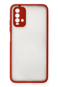 Redmi 9T Kılıf Montreal Silikon Kapak - Kırmızı