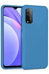 Redmi 9T Kılıf Nano içi Kadife Silikon - Mavi