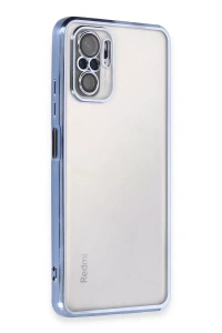 Redmi Note 10 Kılıf Lensli Silikon - Açık Mavi