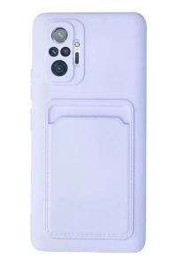 Redmi Note 10 Pro Kılıf Kelvin Kartvizitli Silikon - Lila