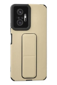 Redmi Note 10 Pro Kılıf Mega Standlı Silikon - Gold