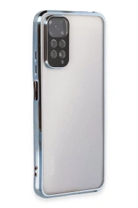 Redmi Note 11 Kılıf Lensli Silikon - Açık Mavi