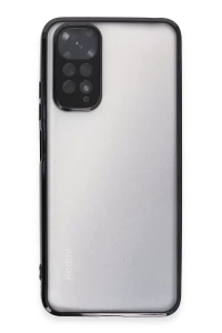 Redmi Note 11 Kılıf Lensli Silikon - Siyah
