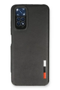 Redmi Note 11 Kılıf Loop Deri Silikon - Siyah