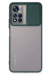 Redmi Note 11T Kılıf Palm Buzlu Kamera Sürgülü Silikon - Yeşil