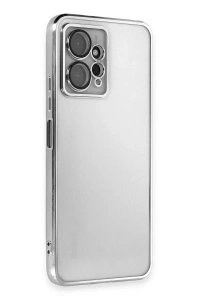 Redmi Note 12 4G Kılıf Lensli Silikon - Gümüş