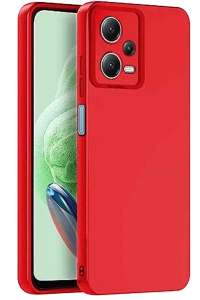 Redmi Note 12 Pro 5G Kılıf Nano içi Kadife Silikon - Kırmızı