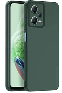 Redmi Note 12 Pro 5G Kılıf Nano içi Kadife Silikon - Koyu Yeşil
