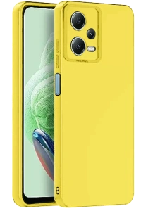 Redmi Note 12 Pro 5G Kılıf Nano içi Kadife Silikon - Sarı