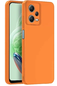 Redmi Note 12 Pro 5G Kılıf Nano içi Kadife Silikon - Turuncu