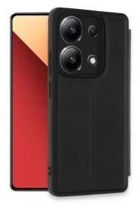 Redmi Note 13 4G Kılıf Flip Cover - Siyah