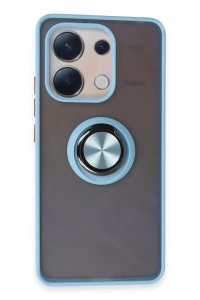 Redmi Note 13 4G Kılıf Montreal Yüzüklü Silikon Kapak - Buz Mavi