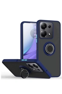 Redmi Note 13 Pro 4G Montreal Yüzüklü Silikon Kapak - Lacivert
