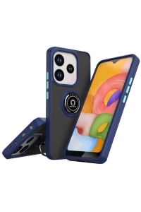 Redmi Note 14 4G Montreal Yüzüklü Silikon Kapak - Lacivert