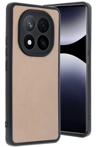 Redmi Note 14 Pro 4G Kılıf Aras Deri Kapak - Pudra