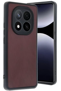Redmi Note 14 Pro 5G Kılıf Aras Deri Kapak - Bordo
