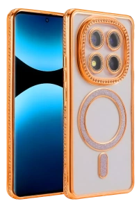 Redmi Note 15 4G Joke Simli Magneticsafe Kılıf - Turuncu