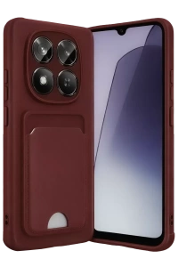 Redmi Note 15 4G Kelvin Kartvizitli Silikon - Bordo