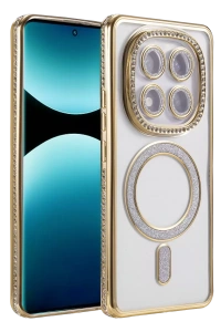 Redmi Note 15 Pro 5G Joke Simli Magneticsafe Kılıf - Gold