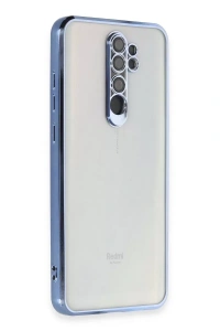 Redmi Note 8 Pro Kılıf Lensli Silikon - Açık Mavi