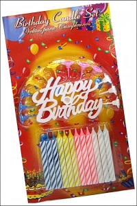 Rengarenk Happy Birthday Doğum Günü Mumları