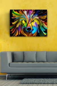 Renk Paletindeki Kurt Kanvas Tablo 50 x 70